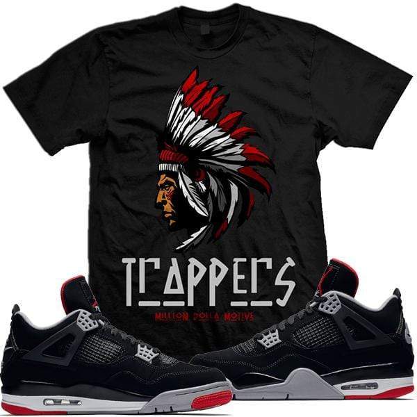 Jordan Retro 4 Bred 2019 Sneaker Tees Shirts - TRAPPERS