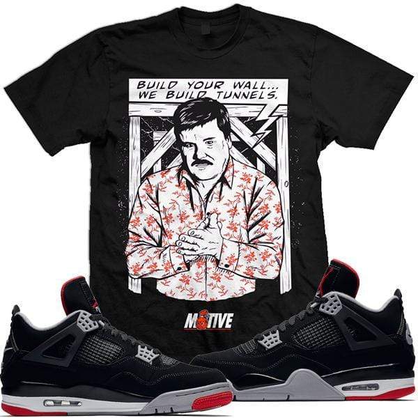 Jordan Retro 4 Bred 2019 Sneaker Tees Shirts - TUNNELS