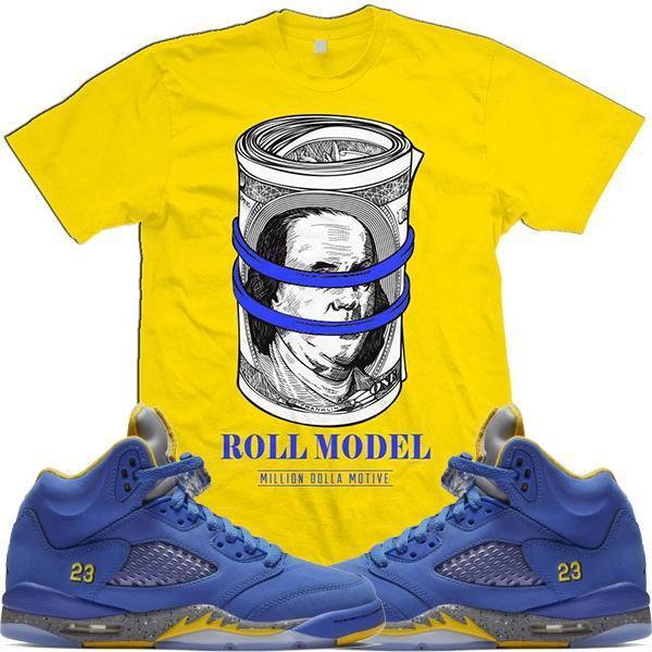 Jordan Retro 5 Alternate Laney JSP Match Sneaker Tees Shirt - ROLL MODEL