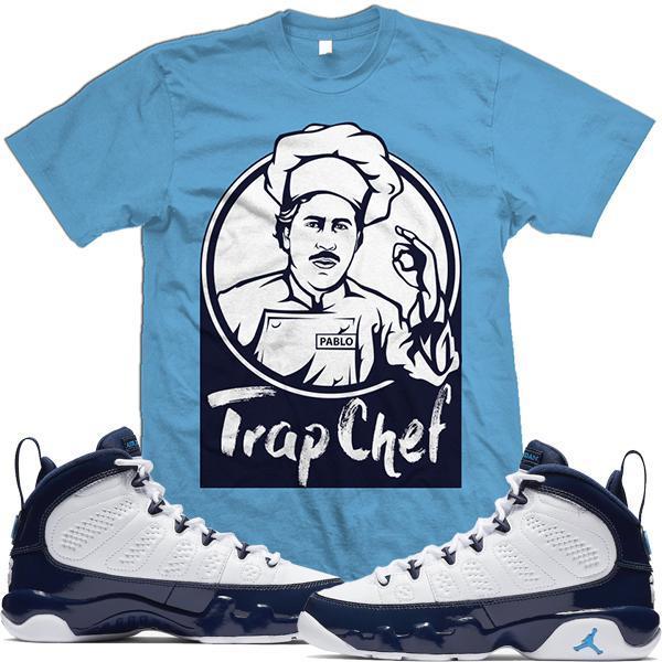 Jordan Retro 9 UNC Blue Pearl All Star Match Sneaker Tees Shirt - TRAP CHEF