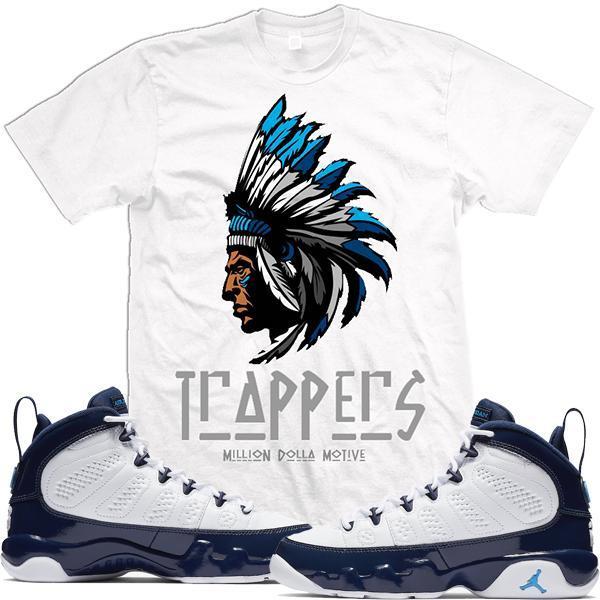 Jordan Retro 9 UNC Blue Pearl All Star Match Sneaker Tees Shirt - TRAPPERS