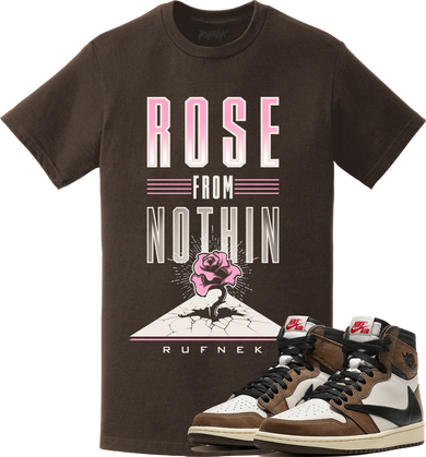 Jordan 1 Travis Scott Sneaker Tees Shirt - ROSE FROM NOTHING