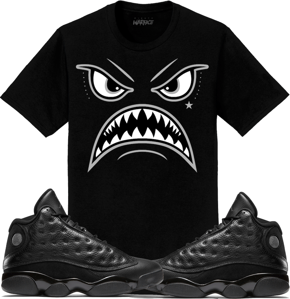 Jordan 13 Cap and Gown Sneaker Tees Shirt - OREO WARFACE