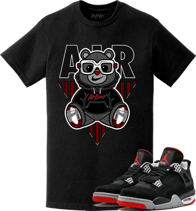 Jordan Retro 4 Bred 2019 Sneaker Tees Shirt - AIR BEAR