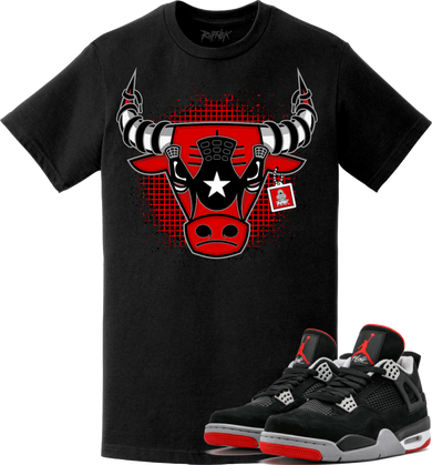 Jordan Retro 4 Bred 2019 Sneaker Tees Shirt - WAR BULLY