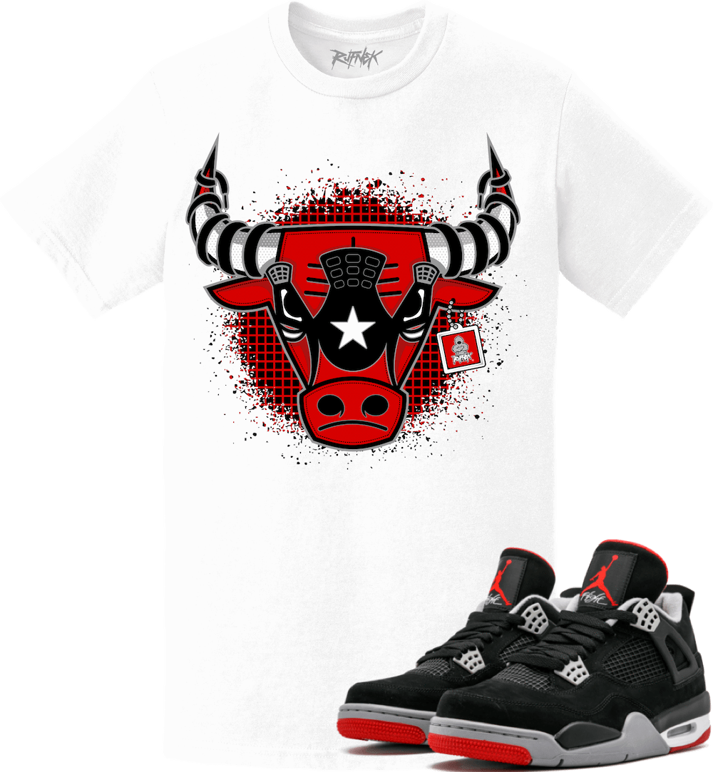 Jordan Retro 4 Bred 2019 Sneaker Tees Shirt - WAR BULLY