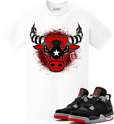 Jordan Retro 4 Bred 2019 Sneaker Tees Shirt - WAR BULLY