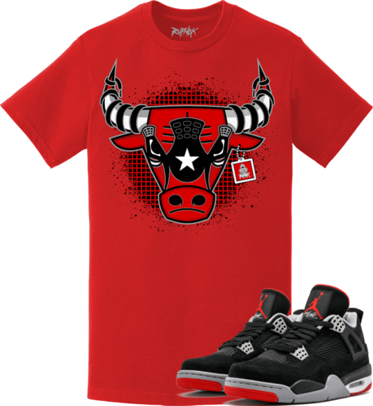 Jordan Retro 4 Bred 2019 Sneaker Tees Shirt - WAR BULLY