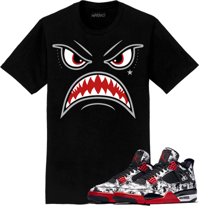 Air Jordan 4 Tattoo Sneaker Tees Shirt to Match - BRED WARFACE