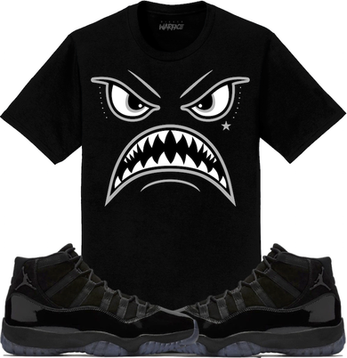 Jordan 11 Cap and Gown Sneaker Tees Shirt - OREO WARFACE