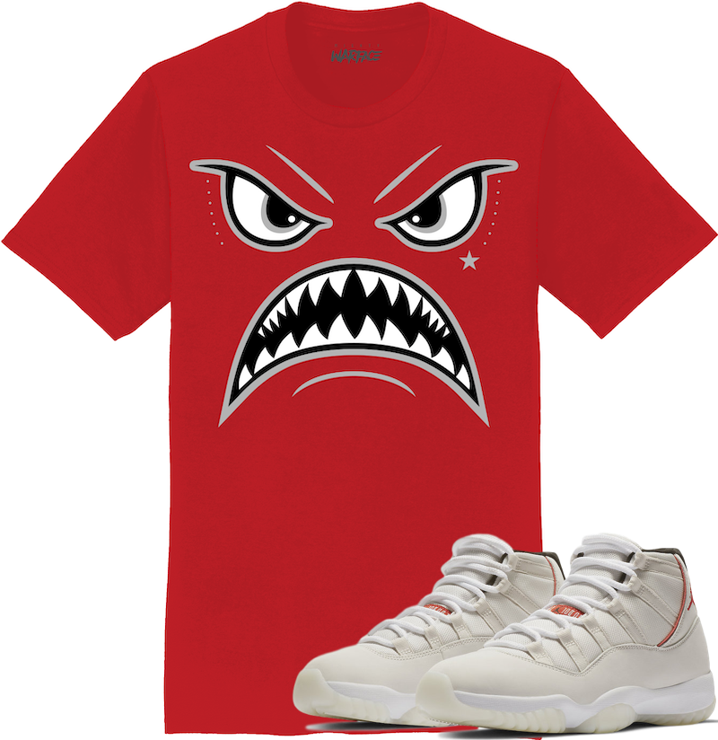 Jordan 11 Platinum Sneaker Tees Shirt - OREO WARFACE