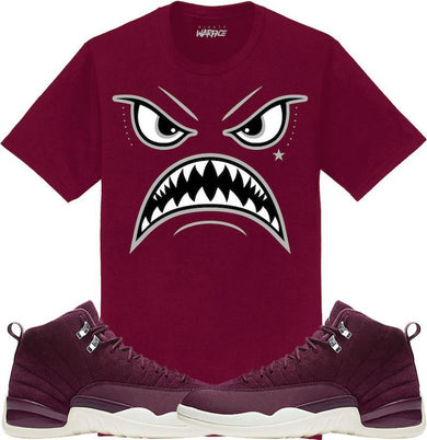 Jordan 12 Bordeaux Sneaker Tees Shirt to Match - OREO WARFACE