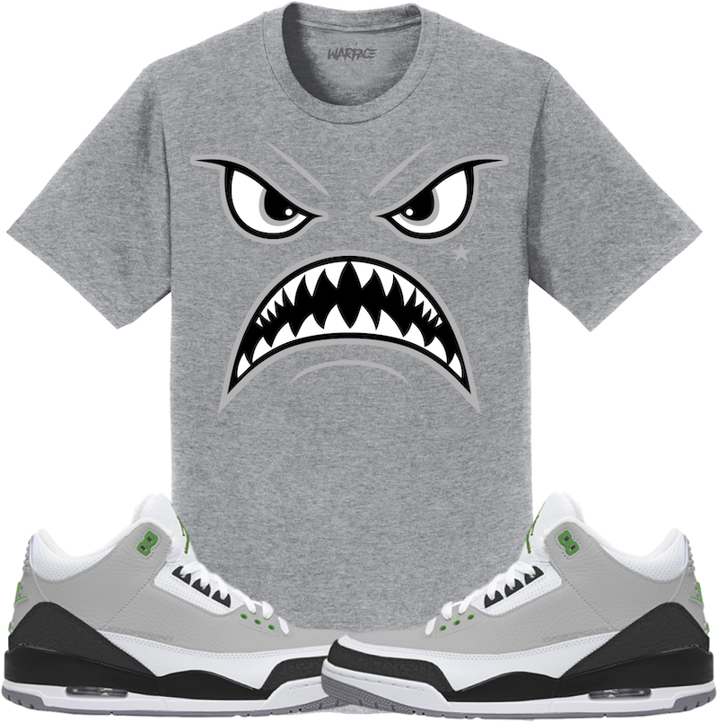 Jordan 3 Chlorophyll Sneaker Tees Shirt to Match - OREO WARFACE