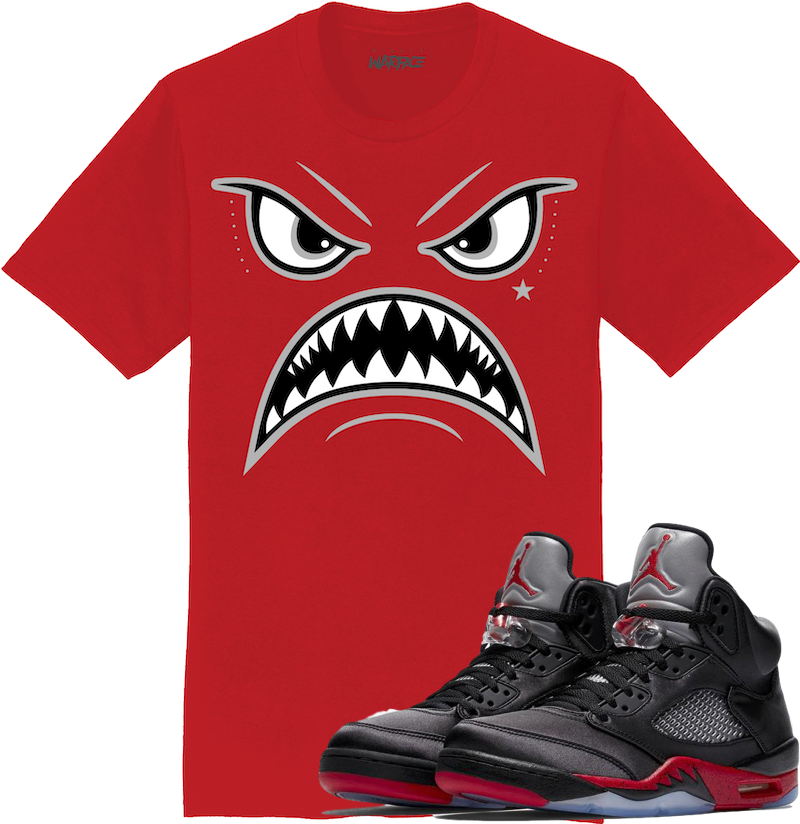 Jordan 5 Satin Sneaker Tees Shirt to Match - OREO WARFACE