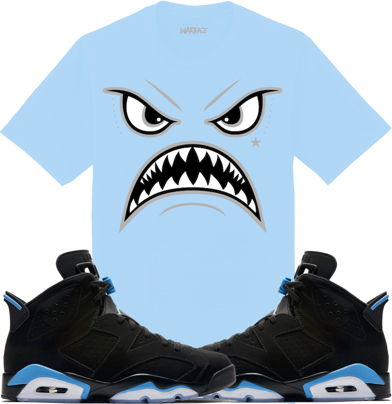 Jordan 6 UNC Sneaker Tees Shirt to Match - OREO WARFACE