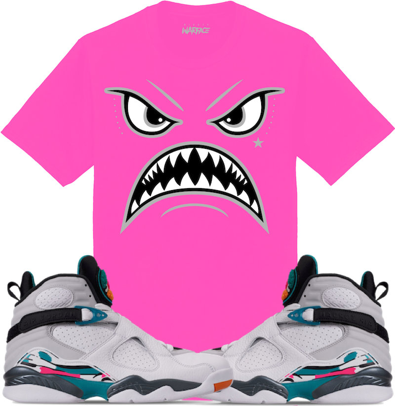 Jordan 8 South Beach Sneaker Tees Shirt - OREO WARFACE