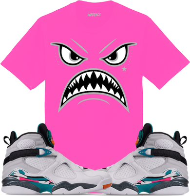 Jordan 8 South Beach Sneaker Tees Shirt - OREO WARFACE