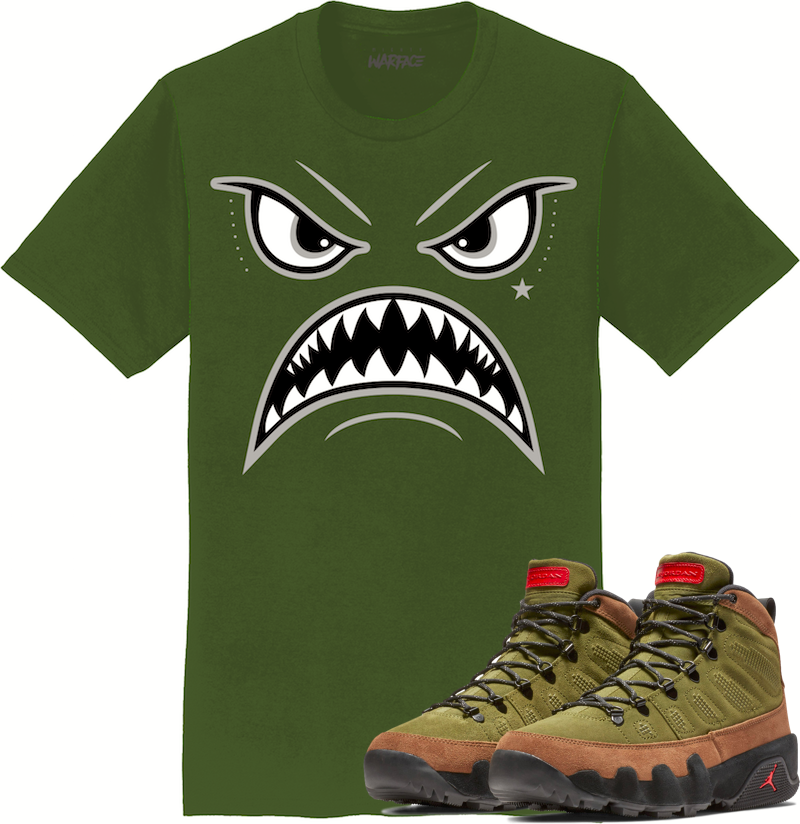 Jordan 9 Boot Beef Broccoli Sneaker Tees Shirt to Match - OREO WARFACE