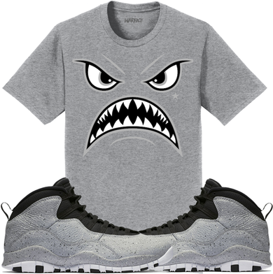 Jordan Retro 10 Smoke Grey Cement Sneaker Tees Shirt - OREO WARFACE