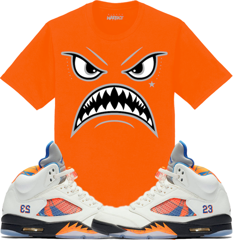 Jordan Retro 5 Barcelona Sneaker Tees Shirt to Match - OREO WARFACE