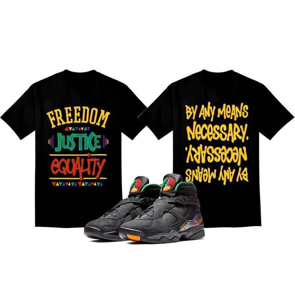 Jordan Retro 8 Air Raid Tinker Sneaker Tees Shirt to Match - BY ANY MEANS