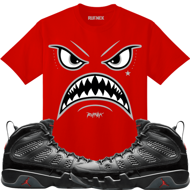 Jordan Retro 9 Bred Sneaker Tees Shirt - WARFACE