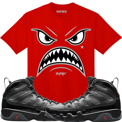 Jordan Retro 9 Bred Sneaker Tees Shirt - WARFACE