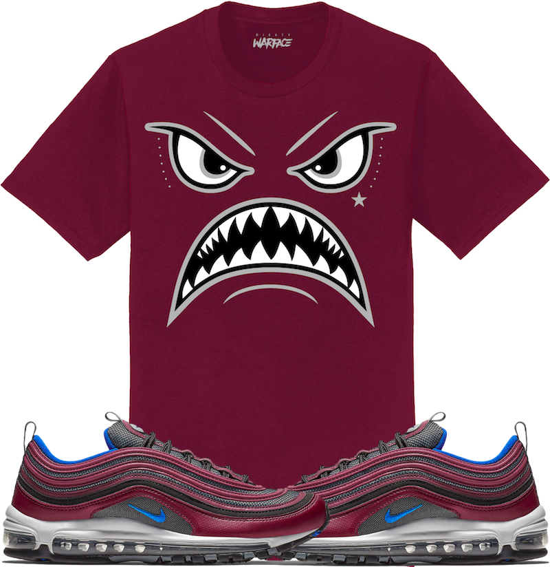 Nike Air Max 97 Maroon Sneaker Tees Shirt to Match - OREO WARFACE