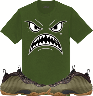 Olive Foamposites Sneaker Tees Shirt to Match - OREO WARFACE