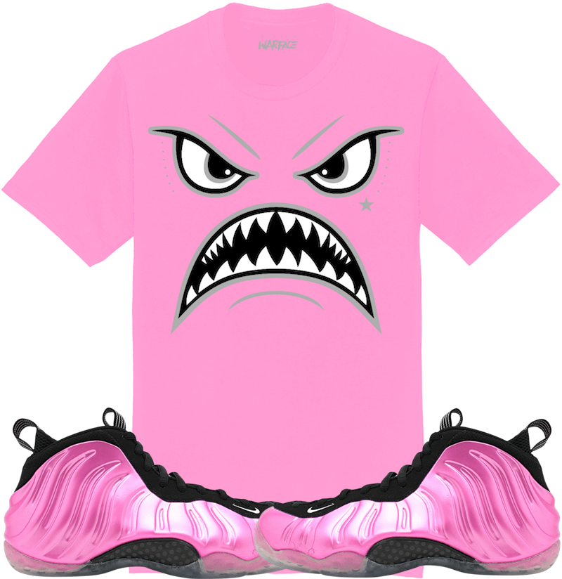 Pink Foamposites Sneaker Tees Shirt to Match - OREO WARFACE