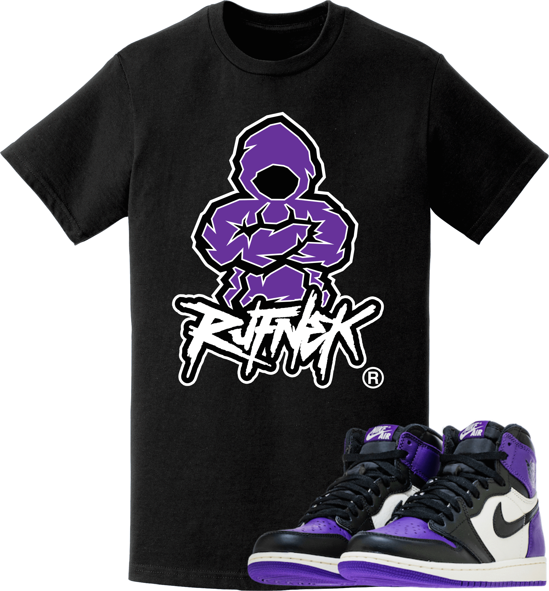 Jordan 1 Court Purple Sneaker Tees Shirt to Match - SUPER SOULJAH