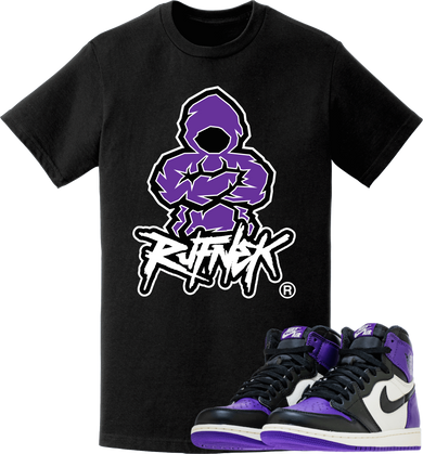 Jordan 1 Court Purple Sneaker Tees Shirt to Match - SUPER SOULJAH