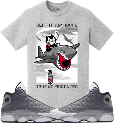 Jordan 13 Atmosphere Grey Sneaker Tees Shirt to Match - BOMBER FELIX