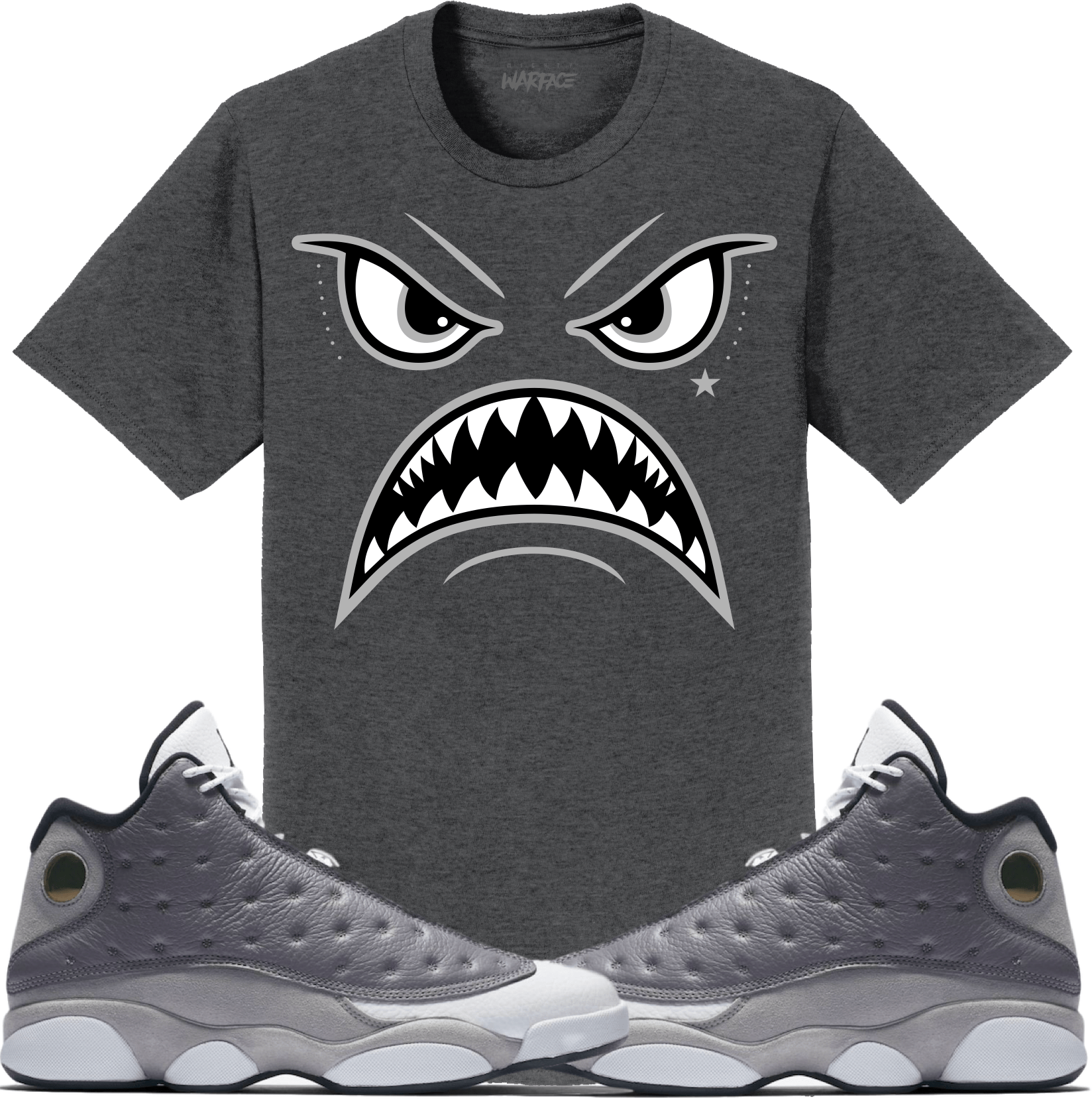 Jordan 13 Atmosphere Grey Sneaker Tees Shirt to Match - OREO WARFACE