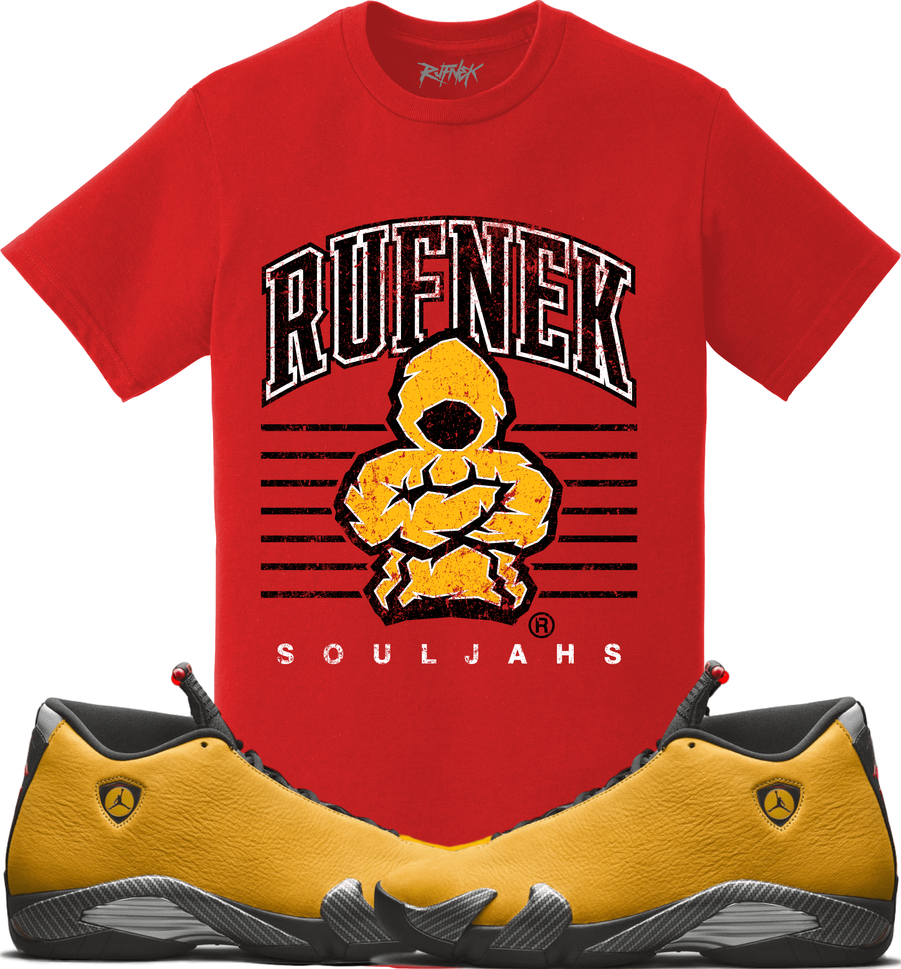 Jordan 14 Reverse Ferrari Yellow Sneaker Tees Shirt - RUFNEK SCRIMMAGE