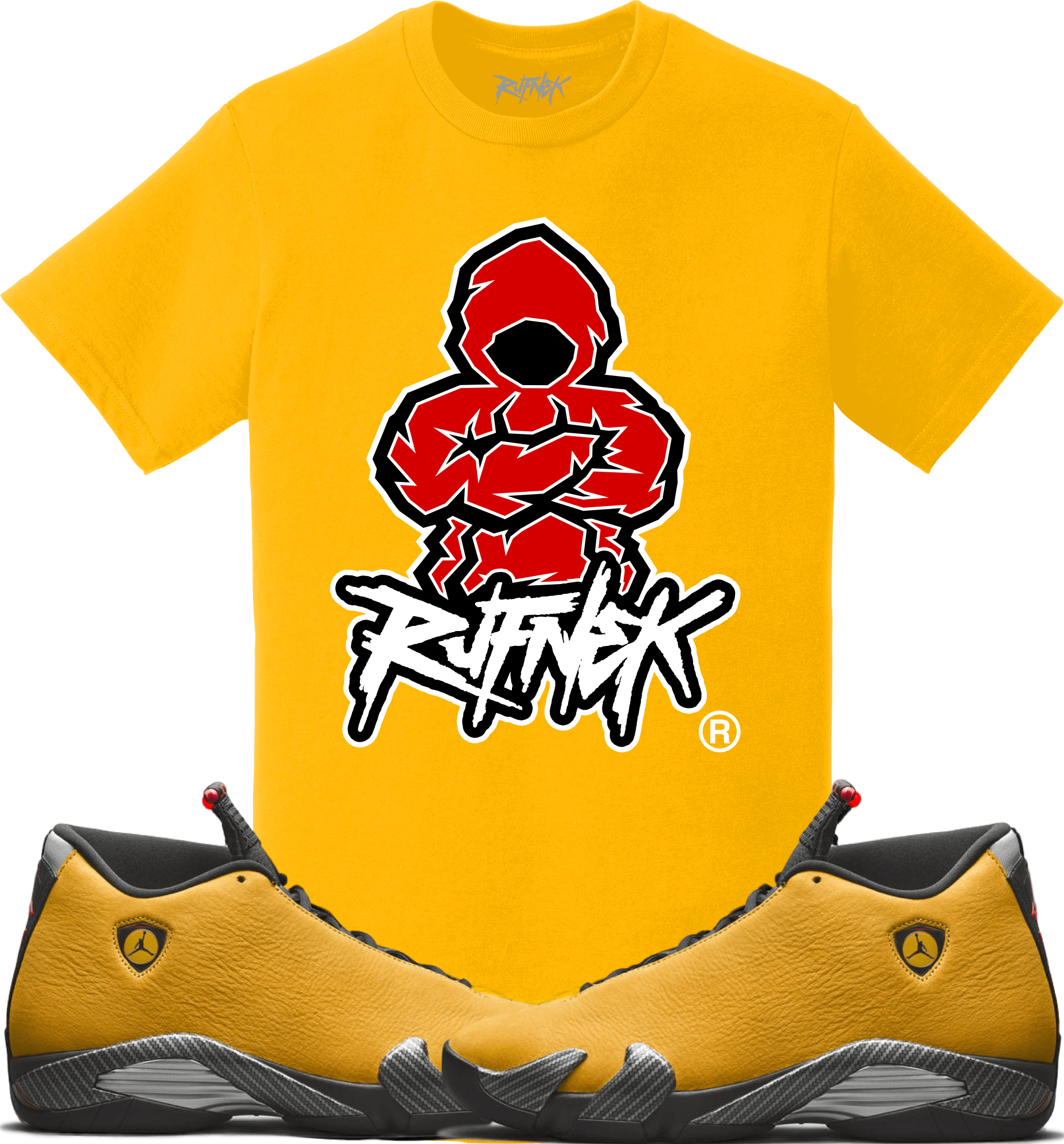 Jordan 14 Reverse Ferrari Yellow Sneaker Tees Shirt - SUPER SOULJAH