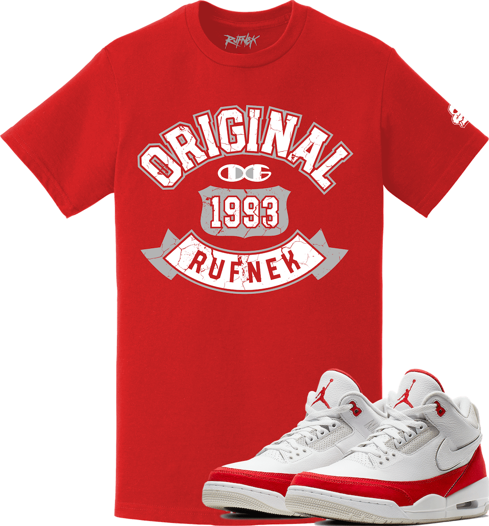 Jordan 3 Tinker University Red Air Max Sneaker Tees Shirt - OG CHAMP
