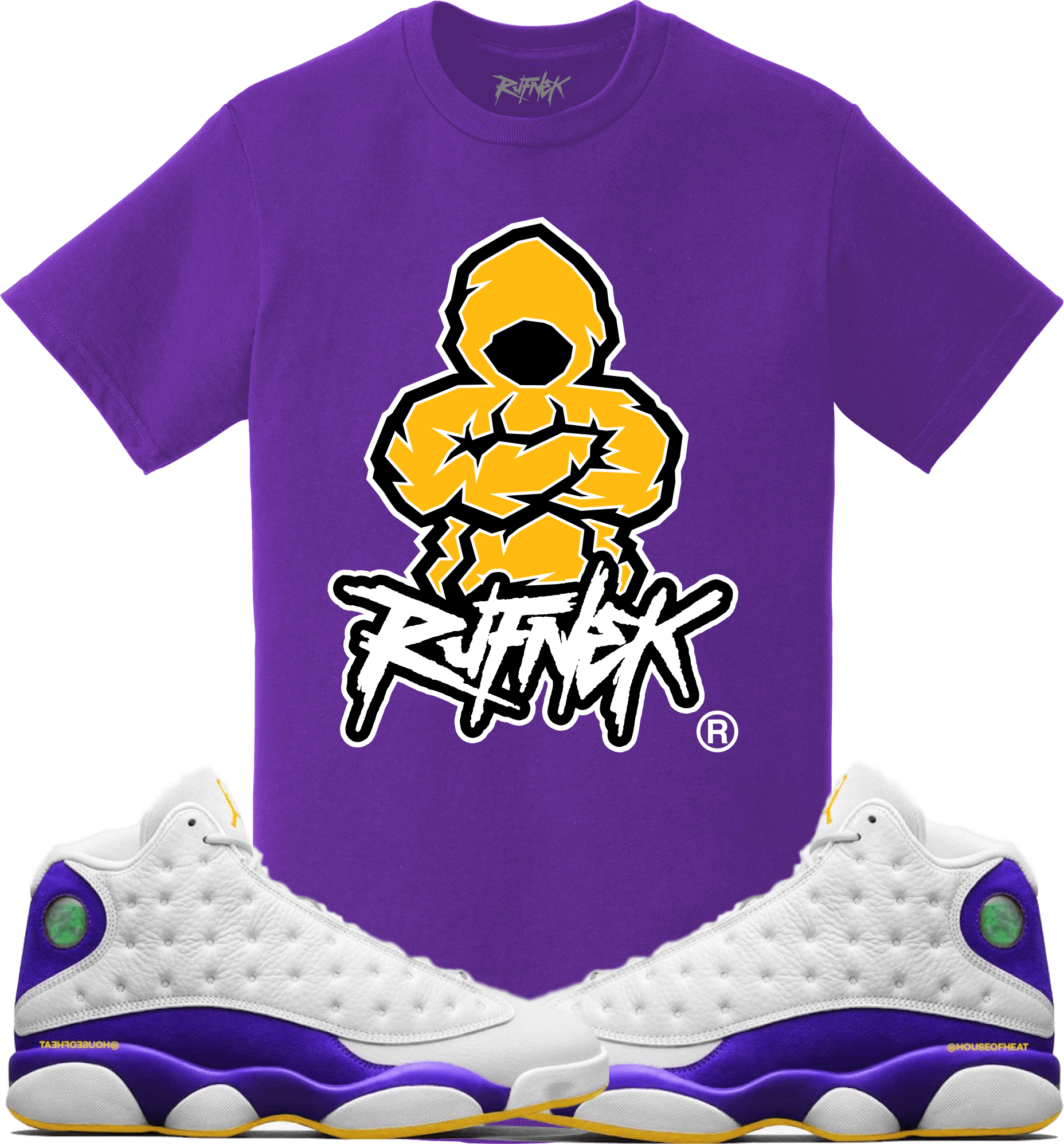 Jordan Retro 13 Lakers Sneaker Tees Shirt to Match - SUPER SOULJAH