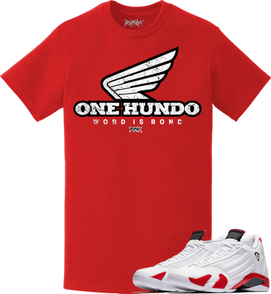 Jordan Retro 14 Candy Cane Sneaker Tees Shirt - ONE HUNDO