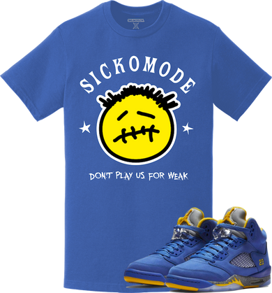 Jordan Retro 5 Laney Sneaker Tees Shirt to Match - SICKO MODE
