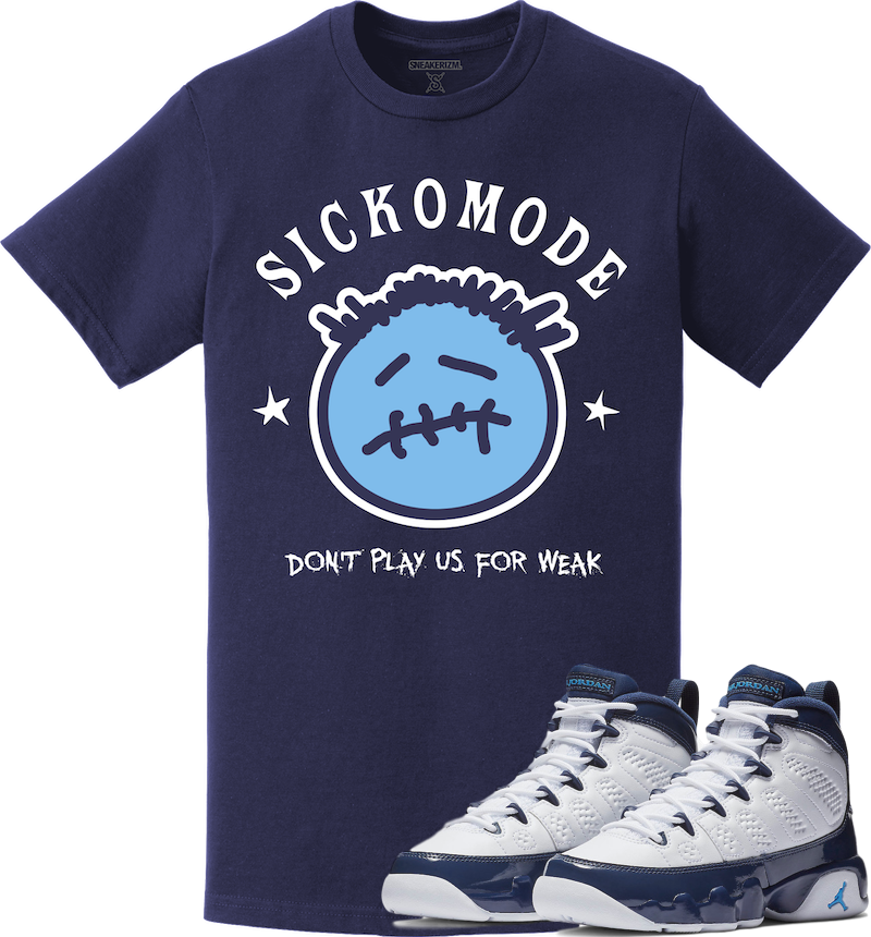 Jordan Retro 9 Blue Pearl All Star Sneaker Tees Shirt to Match - SICKO MODE