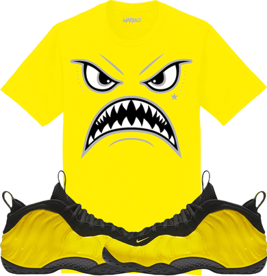 Yellow Wu Tang Foamposites Sneaker Tees Shirt - OREO WARFACE