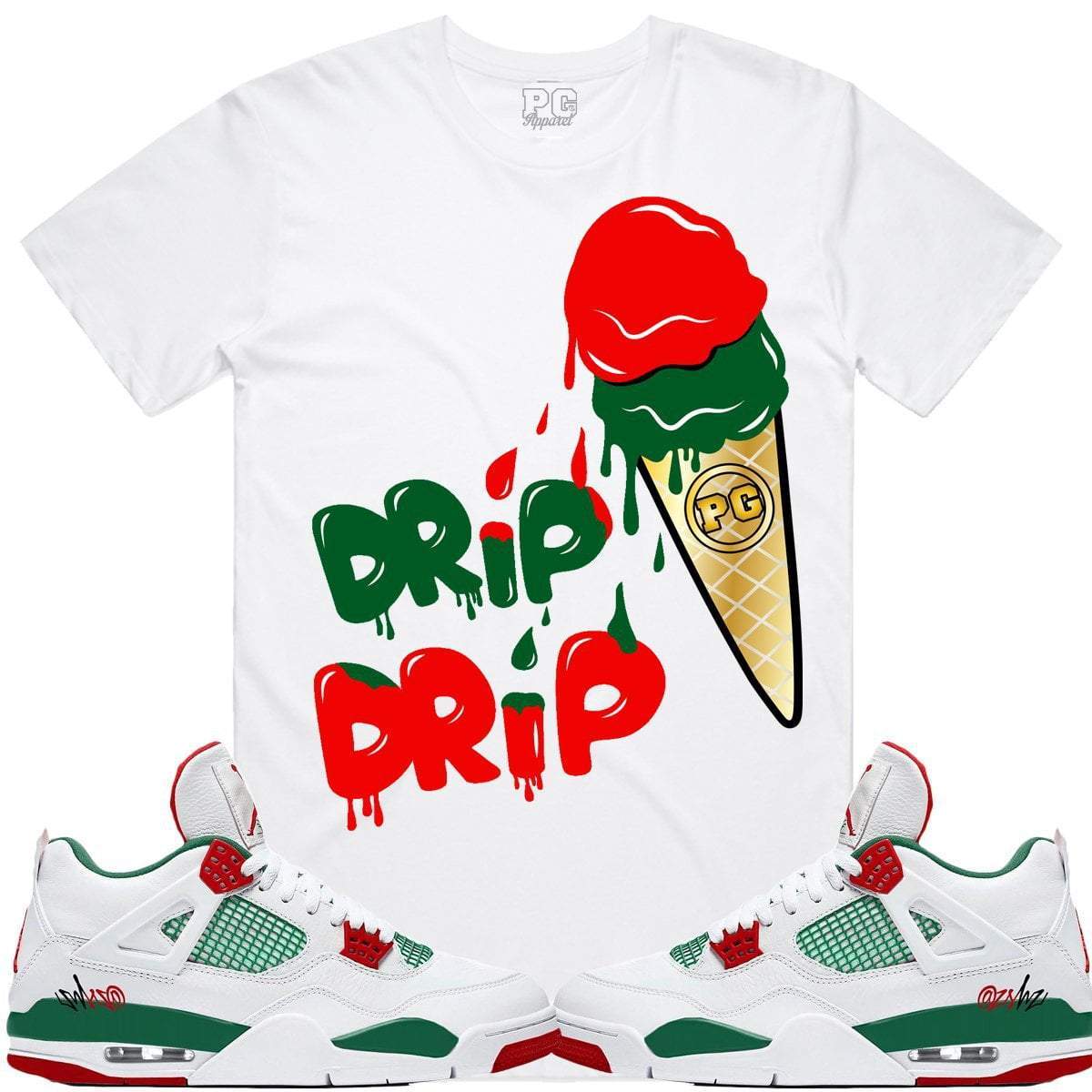 Air Jordan Retro 4 Pizzeria Sneaker Tees Shirt - ICE CREAM