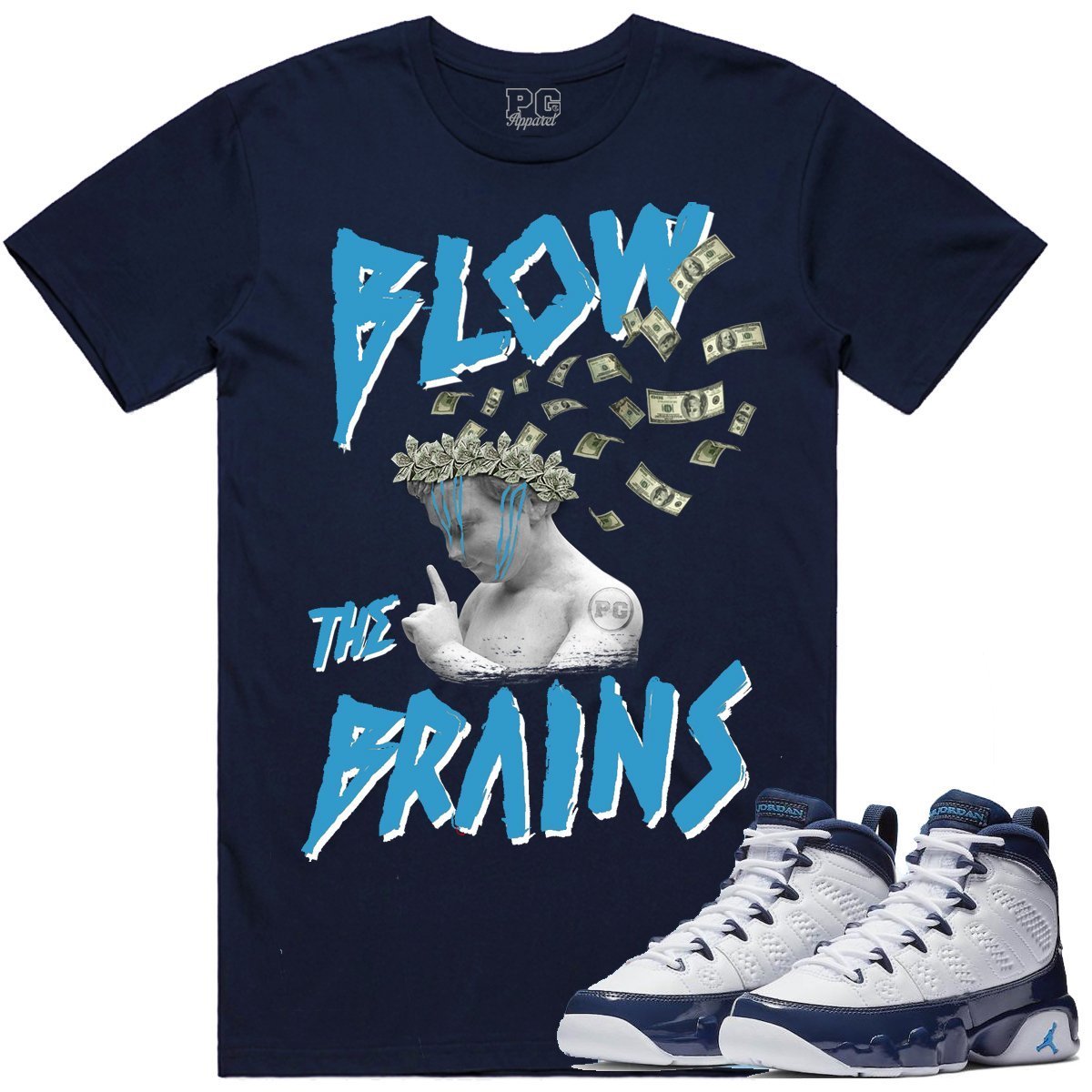 Jordan 9 Blue Pearl All Star Sneaker Tees Shirt to Match - BRAINS PG