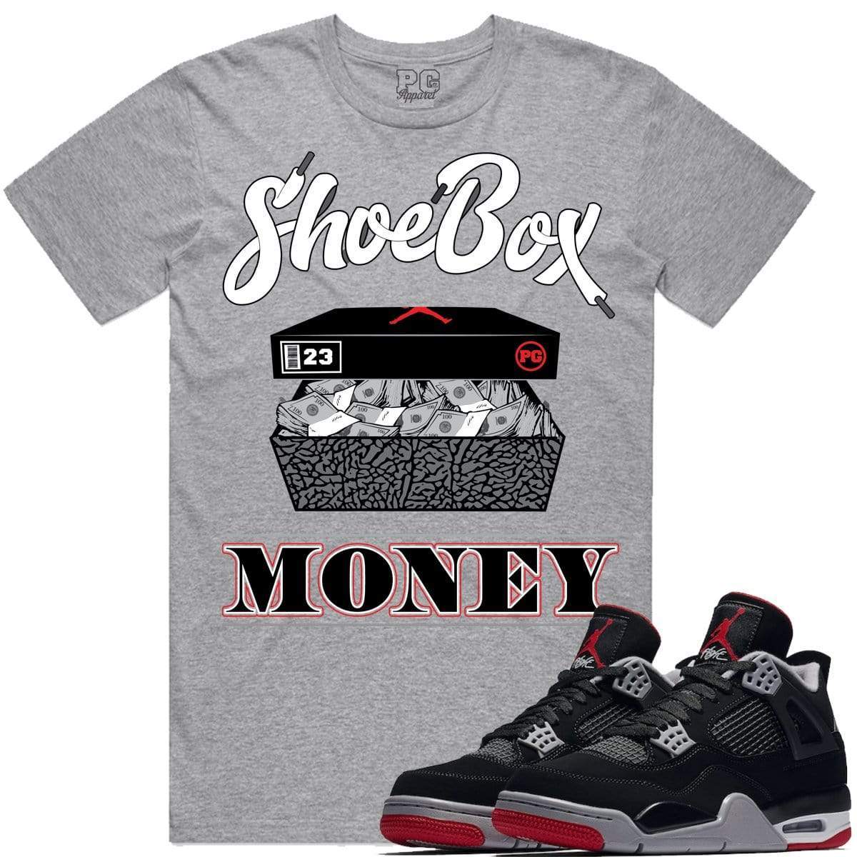 Jordan Retro 4 Bred 2019 Sneaker Tees Shirt - SHOE BOX PG