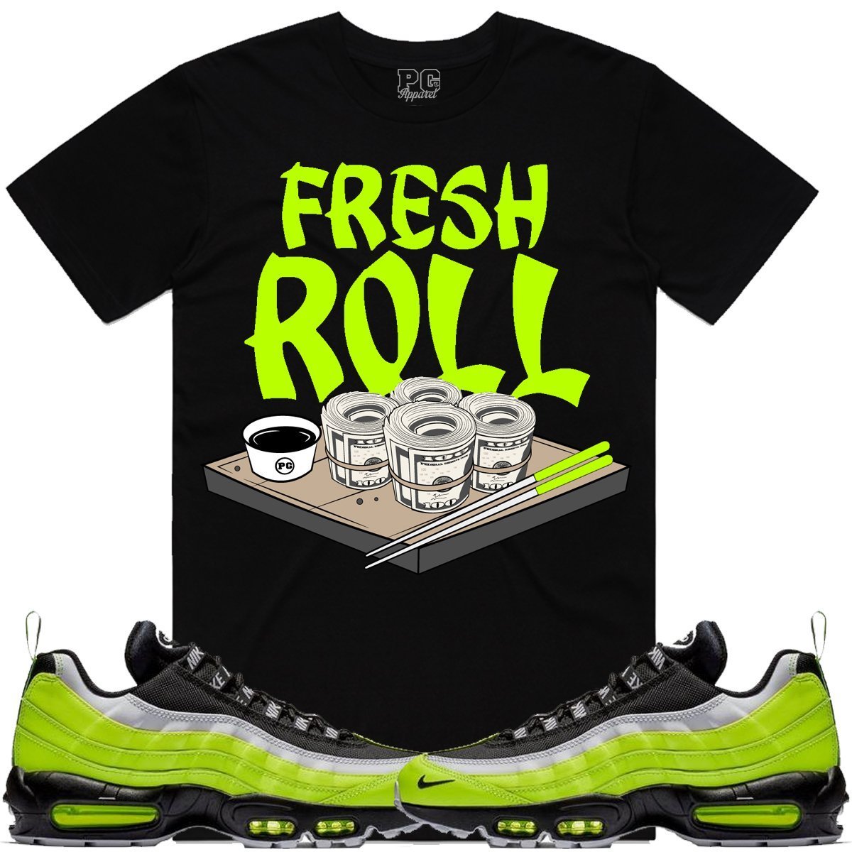 Nike Air Max 95 Volt Sneaker Tees Shirt - FRESH ROLL PG