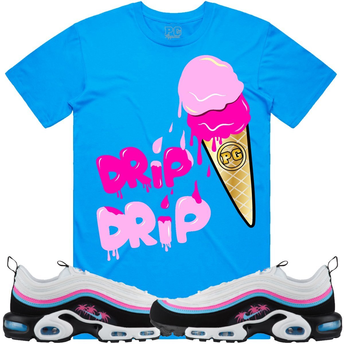 Nike Air Max 97 South Beach Miami Sneaker Tees Shirts - ICE CREAM