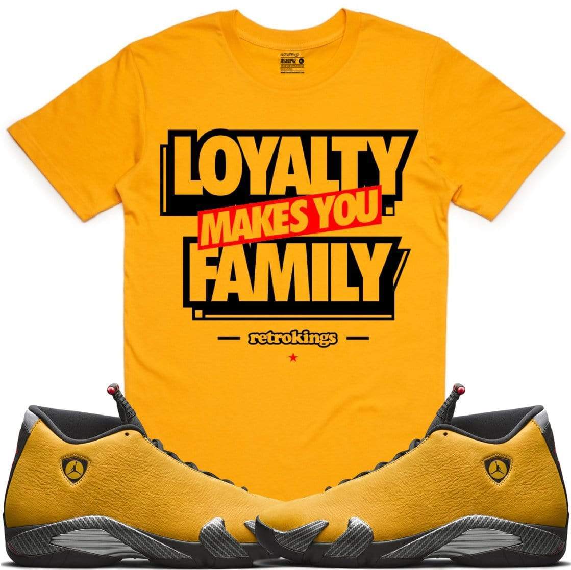 Air Jordan 14 Alternate Ferrari Yellow Sneaker Tees Shirt - LOYALTY