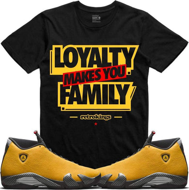 Jordan 14 Alternate Ferrari Yellow Sneaker Tees Shirt - LOYALTY