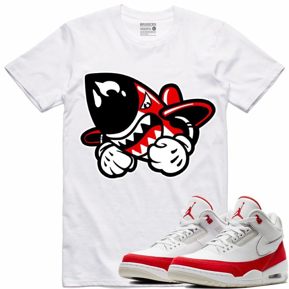 Jordan 3 Tinker Katrina University Red Sneaker Tees Shirt - BRED BRUISER